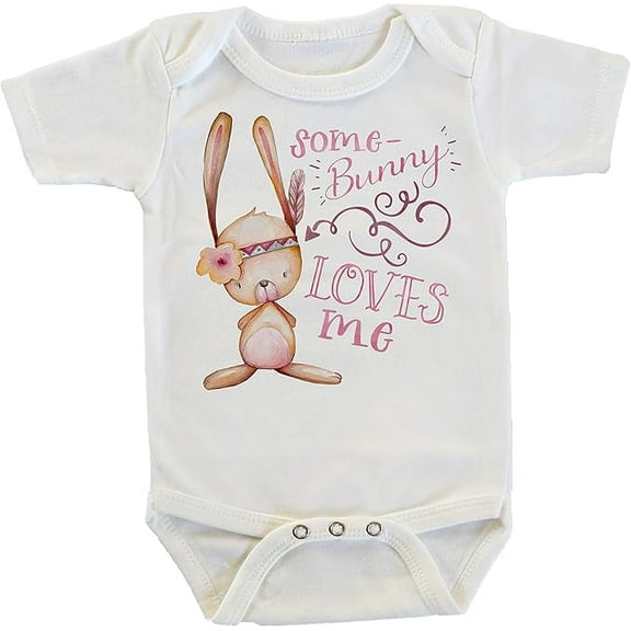 Some Bunny Loves Me Easter Onesie/Bodysuit