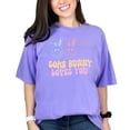 thumbnail image 1 of Some Bunny Loves You, Retro Easter Sunday Rabbit Art Favor or Merch, Violet Comfort Colors T-Shirt, Medium, 1 of 1