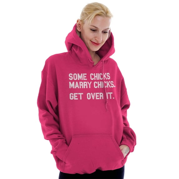Some Chicks Marry LGBTQ Lesbian Pride Hoodie Sweatshirt Women Brisco Brands M