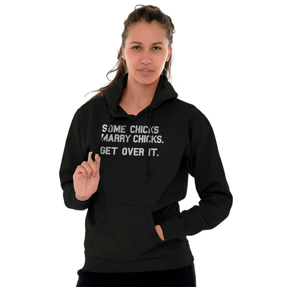Some Chicks Marry LGBTQ Lesbian Pride Hoodie Sweatshirt Women Brisco Brands X