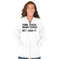 thumbnail image 1 of Some Chicks Marry LGBTQ Lesbian Pride Womens Plus Size Graphic Zipper Hoodie Brisco Brands 3X, 1 of 5