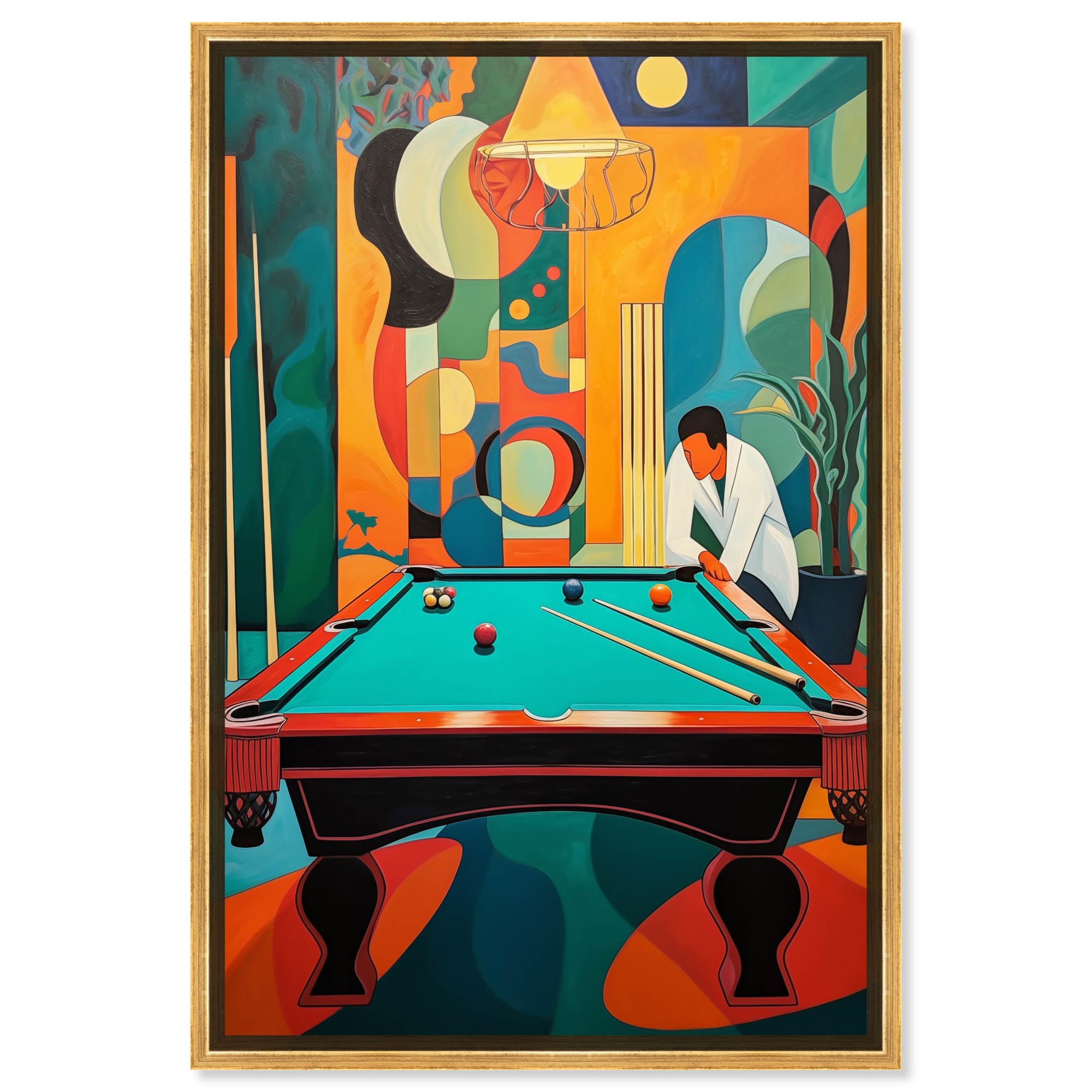 Pool Canvas Some Classy Pool Canvas Miami Inspired Art Prints by Art Remedy, Gold ...