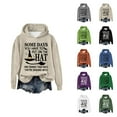 thumbnail image 1 of Some Days You Have To Put On The Hat Hoodie Halloween Witch Hoodies for Women Funny Graphic Sweatshirt Pullover Tops, 1 of 5