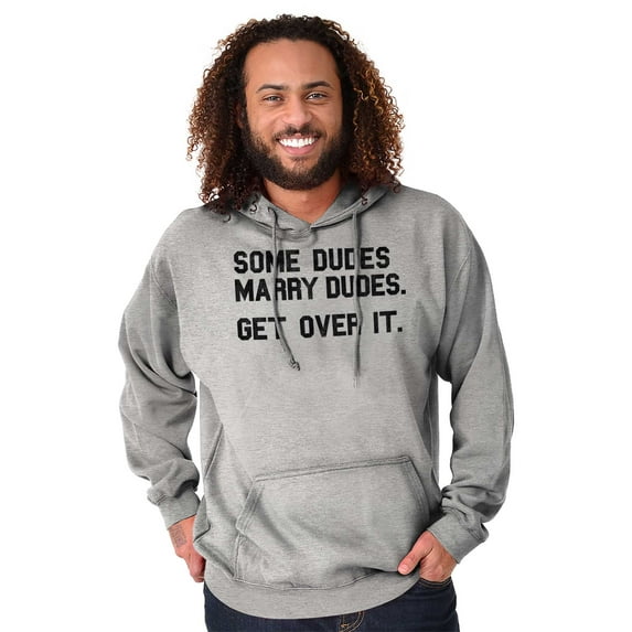 Some Dudes Get Married LGBTQ Pride Men's Big & Tall Graphic Hoodie Brisco Brands 5X