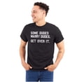 thumbnail image 1 of Some Dudes Get Married LGBTQ Pride Men's Big & Tall Crewneck Graphic Tee Brisco Brands 5X, 1 of 5