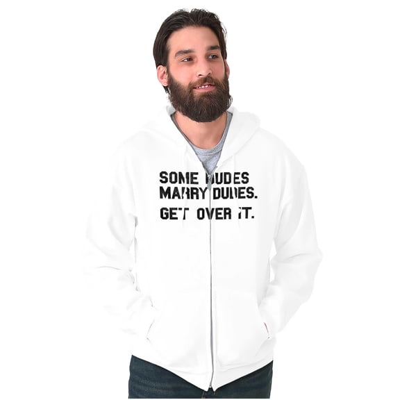 Some Dudes Get Married LGBTQ Pride Zip Hoodie Sweatshirt Men Brisco Brands S