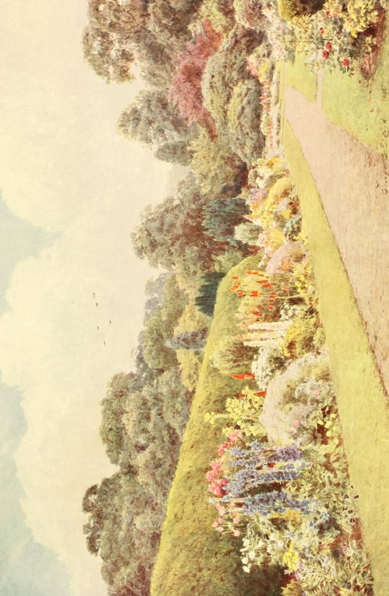 Some English Gardens 1904 Auchincruive Canvas Art - George S Elgood (18 x 24)