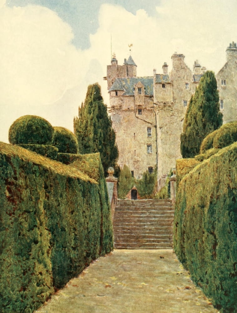 Some English Gardens 1904 Crathes Yew Walk Canvas Art - George S Elgood (18 x 24)