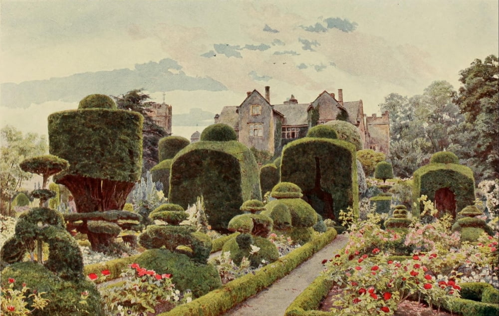 Some English Gardens 1904 Levens Canvas Art - George S Elgood (18 x 24)