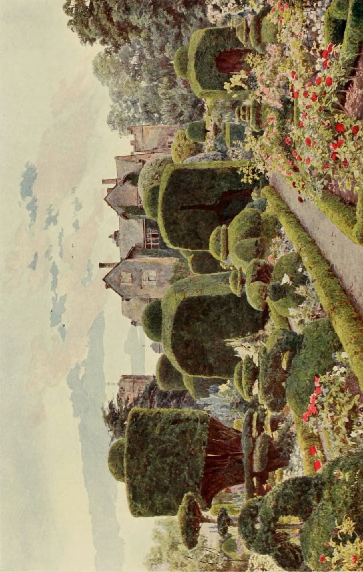 Some English Gardens 1904 Levens Canvas Art - George S Elgood (18 x 24)