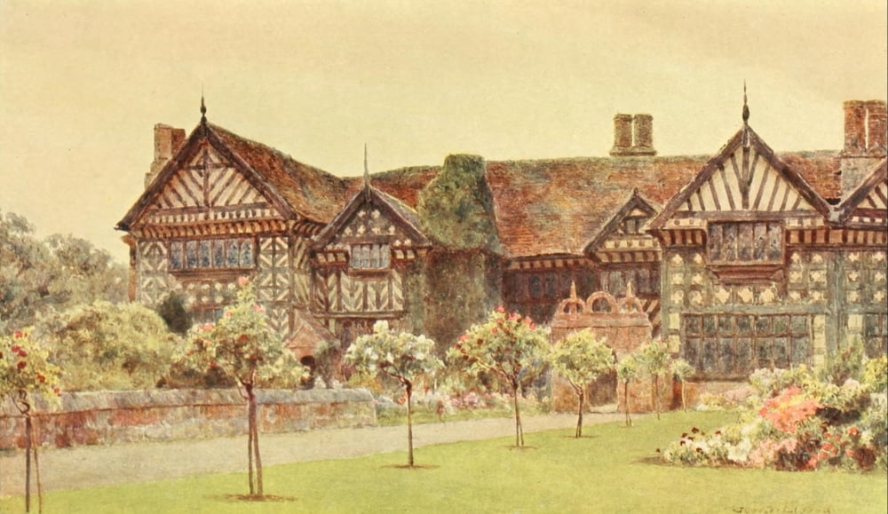 Some English Gardens 1904 Speke Hall Canvas Art - George S Elgood (18 x 24)