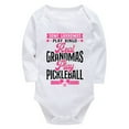 thumbnail image 1 of Some Grandmas Play Bingo Real Grandmas Play Pickleball New Born Baby Boy Clothing Long Sleeve Bring Baby Home Outfit Newborn, 1 of 2