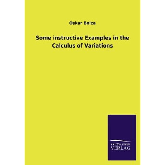 Some Instructive Examples in the Calculus of Variations (Paperback)