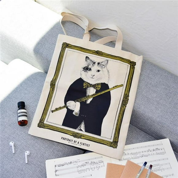 Some Music Design KT-003 12 oz 100 Percent Cotton Flutist Tote Bag