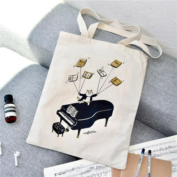 Some Music Design KT-013 12 oz 100 Percent Cotton Piano Performance Tote Bag