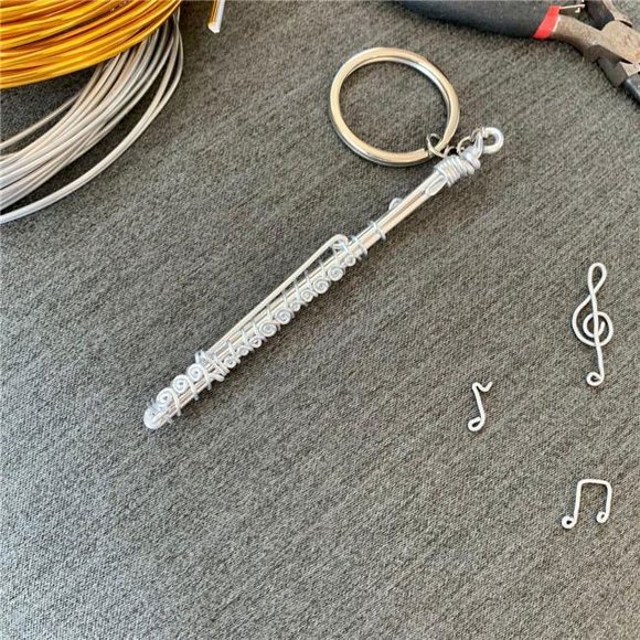 Some Music Design KW-007 Flute Wire Art Instrument Keychain