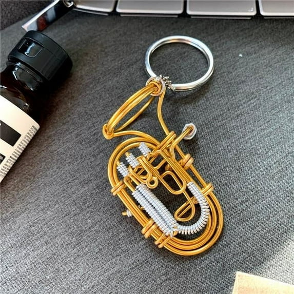 Some Music Design KW-014 Euphonium Wire Art Instrument Keychain