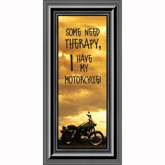 Some Need Therapy, Gifts for Motorcycle Riders, Motorcycle Picture Frame, 6x12 7869