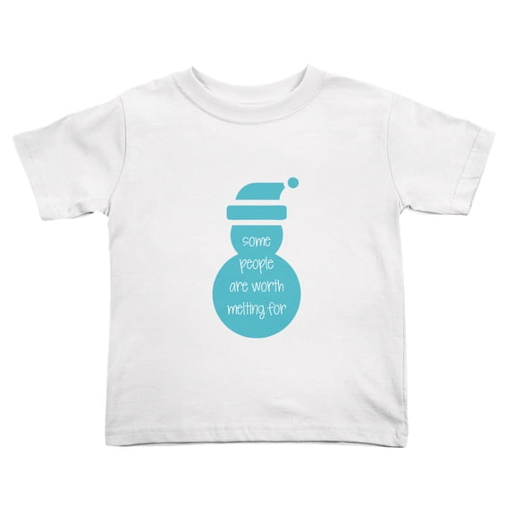 Some People are Worth Melting for Funny Toddler T-Shirts for Boys Girls (White, Youth L)