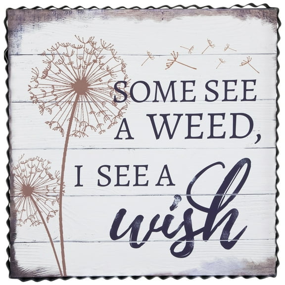 Some See A Weed Dandelion Framed Canvas Wall Art - 12"
