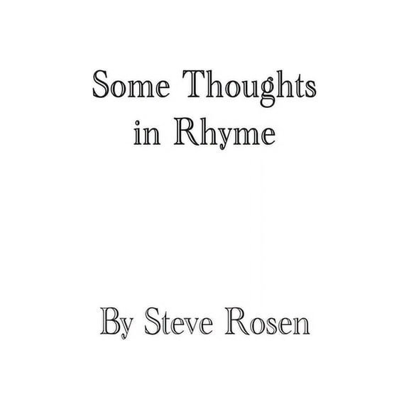 Some Thoughts in Rhyme (Hardcover)