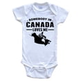 thumbnail image 1 of Somebody In Canada Loves Me Baby Bodysuit - Canada Baby Bodysuit, 1 of 2