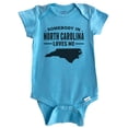 thumbnail image 1 of Somebody In North Carolina Loves Me Baby Bodysuit - North Carolina Baby Bodysuit (Blue), 0-3 Months, 1 of 2