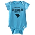 thumbnail image 1 of Somebody In South Carolina Loves Me Baby Bodysuit - South Carolina Baby Bodysuit (Blue), 6-9 Months, 1 of 2