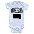 thumbnail image 1 of Somebody In South Dakota Loves Me Baby Bodysuit - South Dakota Baby Bodysuit, 1 of 2