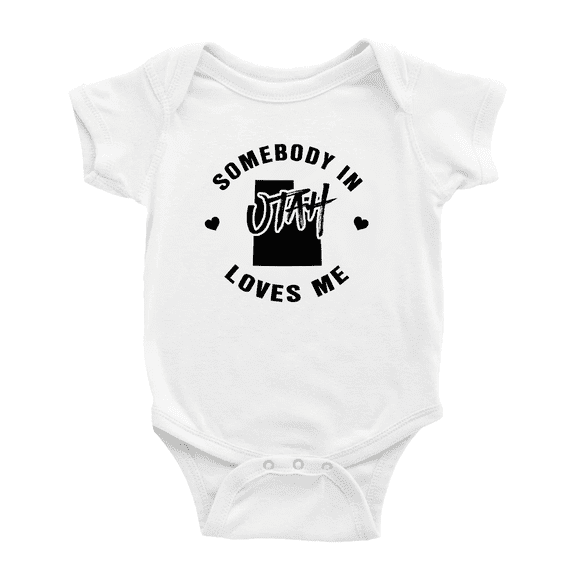 Somebody in Utah Loves Me Cute Baby Bodysuit 12-18 Months
