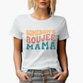 thumbnail image 1 of Somebody's Boujee Mama, Gen Z Mom Quote, Groovy Retro Wavy Text Merch Gift, White T-Shirt, Small, 1 of 5