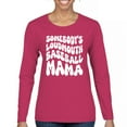 thumbnail image 1 of Somebody's Loudmouth Baseball Mama Women's Long Sleeve T-shirt Proud Mom Cheer Support Game Day Funny Sports Vintage Retro, 1 of 7
