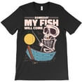 thumbnail image 1 of Someday A Fish Will Come Funny Skeleton Angler Hobby Vintage Graphic H764 Unisex T-Shirt, Up to 5XL Available, 1 of 2