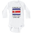 thumbnail image 1 of Someone In Costa Rica Loves Me Costa Rican Flag One Piece Baby Bodysuit (Long Sleeve), 0-3 Months White, 1 of 1