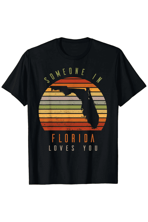 Someone In Florida Loves You Vintage State Retro Mens T-Shirt