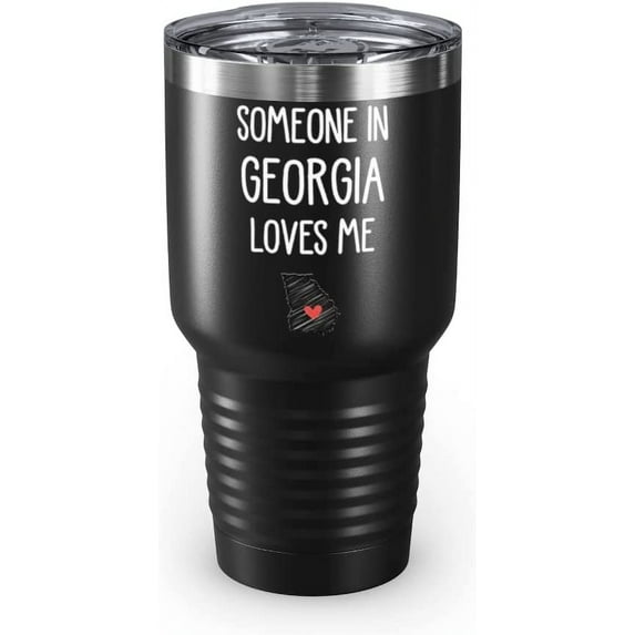 Someone In Georgia Loves Me Coffee Mug Long Distance Relationship Boyfriend Gift Moving Away Gift Going Away Gift Friendship Gift (30oz)