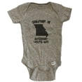 thumbnail image 1 of Someone In Missouri Loves Me State Silhouette Cute Baby Bodysuit - One Piece Baby Bodysuit - Grey, 1 of 2
