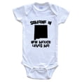 thumbnail image 1 of Someone In New Mexico Loves Me State Silhouette Cute Baby Bodysuit - One Piece Baby Bodysuit, 0-3 Months White, 1 of 2