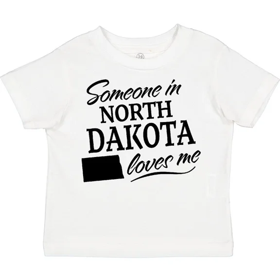 Someone In North Dakota Loves Me Toddler T-Shirt State Home Family Kid TODDLER SHORT SLEEVE TEE BELLA CANVAS 3001T