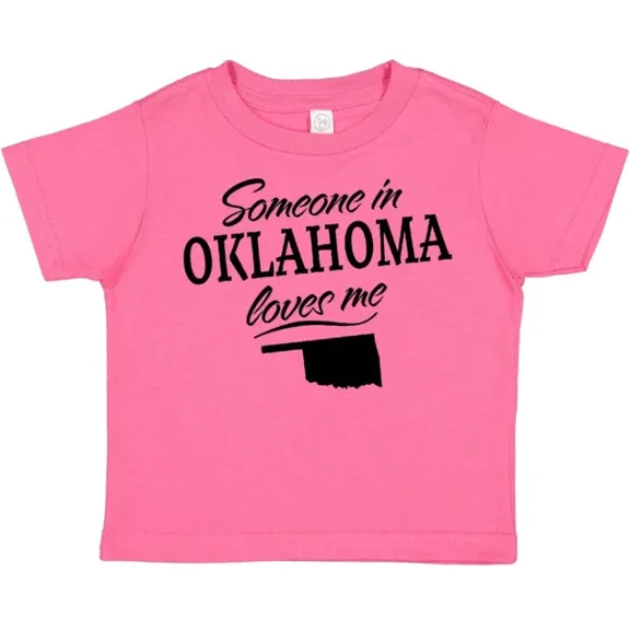 Someone In Oklahoma Loves Me Toddler T-Shirt State Home Family Kids TODDLER SHORT SLEEVE TEE BELLA CANVAS 3001T