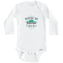 Someone In Phoenix Loves Me Phoenix AZ Skyline One Piece Baby Bodysuit (Long Sleeve), 0-3 Months White
