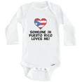 thumbnail image 1 of Someone In Puerto Rico Loves Me Puerto Rican Flag Heart One Piece Baby Bodysuit (Long Sleeve), 3-6 Months White, 1 of 1