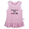thumbnail image 1 of Someone In Their Loves Me Funny Dresses For Baby, Newborn Babies Skirts, Infant Princess Dress, 0-24M Kids Graphic Clothes (Pink Sleeveless Dresses, 6-12 Months), 1 of 4