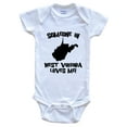 thumbnail image 1 of Someone In West Virginia Loves Me State Silhouette Cute Baby Bodysuit - One Piece Baby Bodysuit, 0-3 Months White, 1 of 2