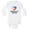 thumbnail image 1 of Someone In the Philippines Loves Me Filipino Flag Heart One Piece Baby Bodysuit (Long Sleeve), 3-6 Months White, 1 of 1