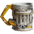 thumbnail image 1 of Someone Lied Demolition Mug, 3D Excavator Shape Ceramic Coffee Cup with Handle, Funny Construction Themed Novelty Gifts for Office Home Daily Use(1Pc), 1 of 7