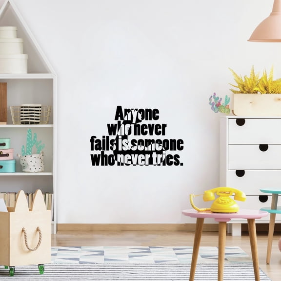 Someone Who Never Tries Quote Wrestling Wrestle Fighter WWE Motivation Quotes Saying Wall Art Sticker Designs Vinyl Stickers For Home House Walls Rooms Windows Bedroom Decoration Size (8x10 inch)