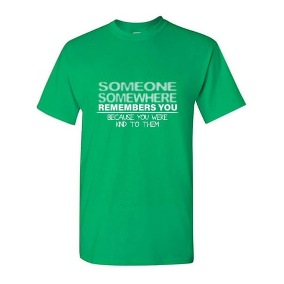 Someone Somewhere Remembers You Sarcastic Humor Graphic Tees Gift For Mens Novelty Funny T Shirt