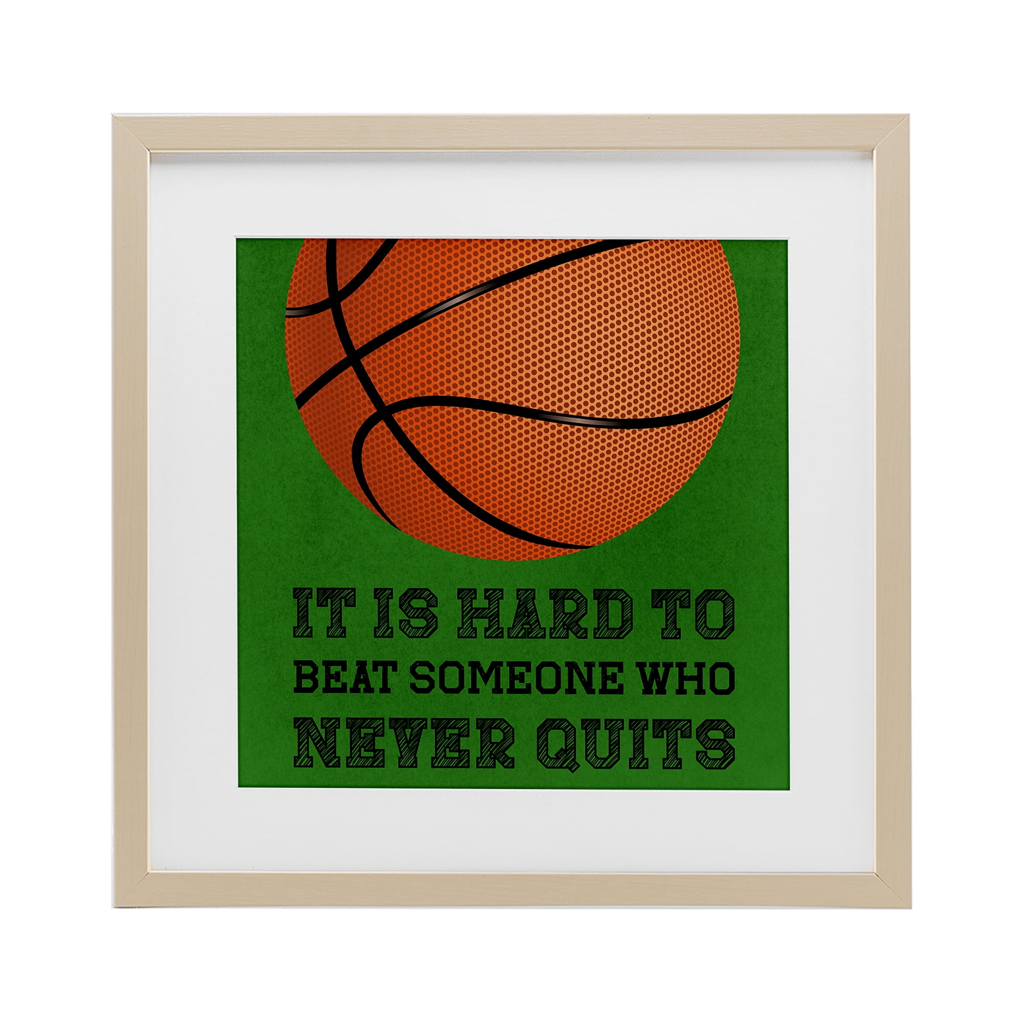 Someone Who Never Quits Birch Framed Print Under Glass, design by Marcus Prime