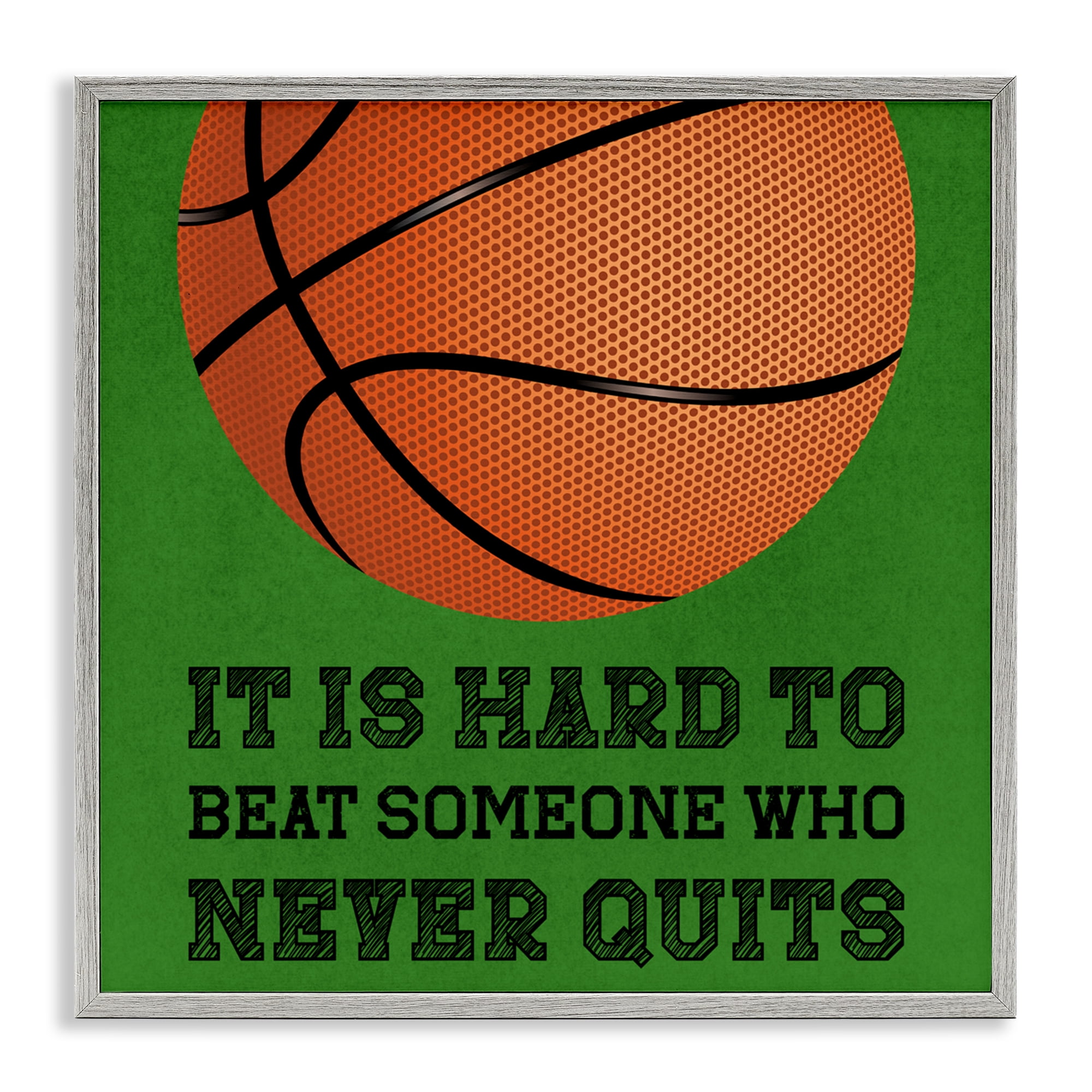Someone Who Never Quits Gray Framed Giclee Art, design by Marcus Prime